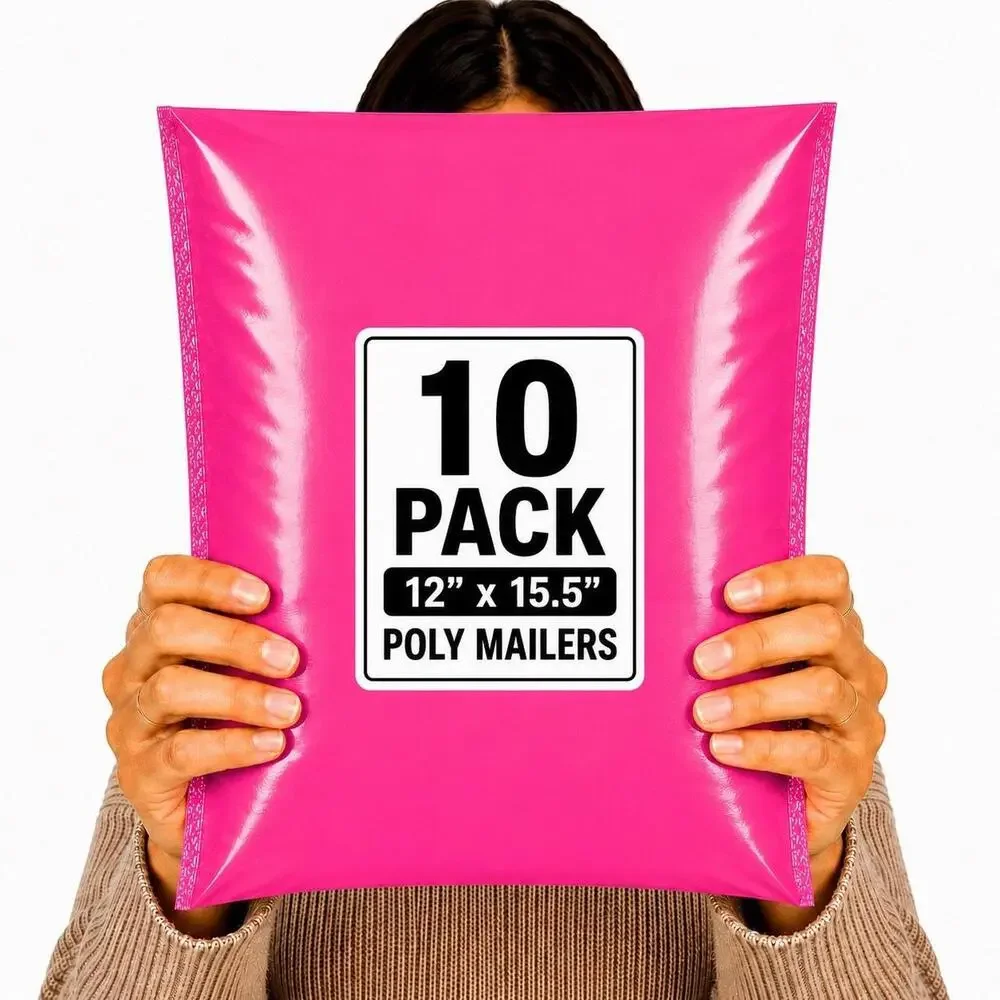 POLYMAILERS PINK SHIPPING BAGS (10 PACK) 12